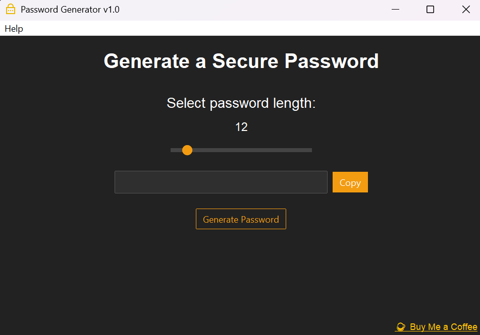 Password Generator Screenshot